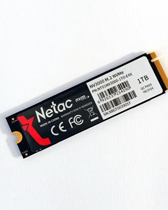 SSD M2 Nvme Netac - 1TB originale zero ore