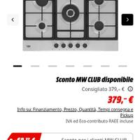 Piano cottura 5 fuochi