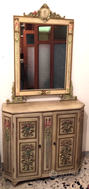 Consolle con specchiera in stile vintage