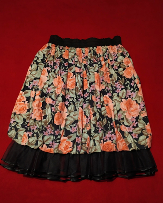 Gonna lunga floreale Made in Italy