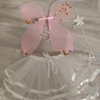 Costume da Fatina con ali decorative e bacchetta 