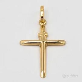 Ciondolo in oro giallo 18 kt a Croce E.56