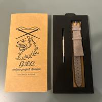 Cinturino artigianale Glc grigio scamosciato nuovo