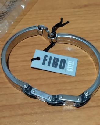 bracciale in acciaio uomo fibo