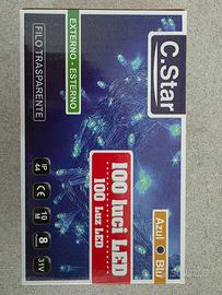 Luci di Natale blu da esterno 10 metri