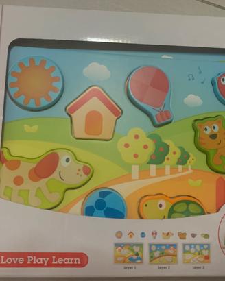 Hape Sunny Valley Puzzle 3 in 1