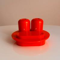 Set sale pepe + senapiera arancio Guzzini 1970