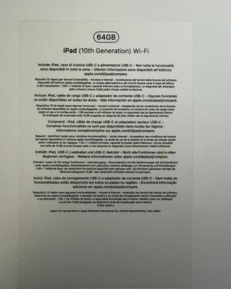 Ipad 10th gen WI-FI 64GB