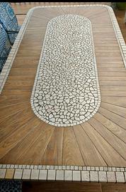 TAVOLO IN MOSAICO + 6 SEDIE 