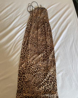 Vestito lungo leopardato Breshka taglia M aderente