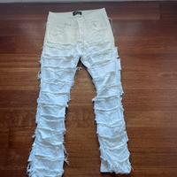 Jeans double denim bianco Effemme Exclusive Lab