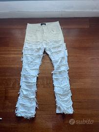 Jeans double denim bianco Effemme Exclusive Lab