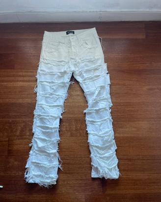Jeans double denim bianco Effemme Exclusive Lab