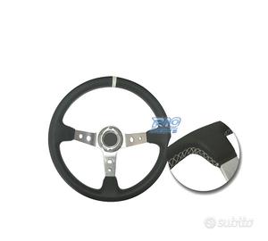 VOLANTE INVERTITO IN PELLE SINTETICA NERA CON BRAC