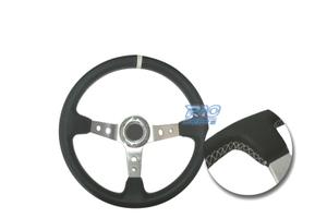 VOLANTE INVERTITO IN PELLE SINTETICA NERA CON BRAC