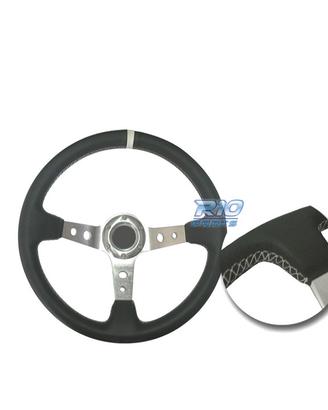 VOLANTE INVERTITO IN PELLE SINTETICA NERA CON BRAC