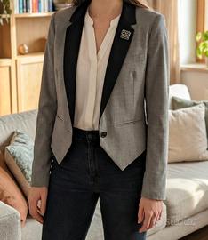 Blazer Silvian Heach Stile Smoking – Grigio e Nero