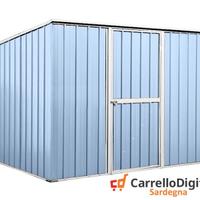 Casetta box giardino Acciaio 260x185 azzurro