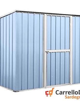 Casetta box giardino Acciaio 260x185 azzurro