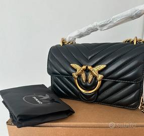 Borsa a spalla nera Pinko