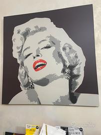 Quadro Marilyn Monroe bianco e nero