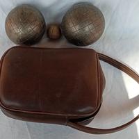 Antiche bocce in bronzo con custodia 