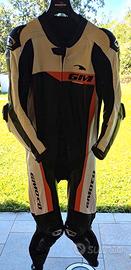 Tuta moto intera GIMOTO pelle di canguro