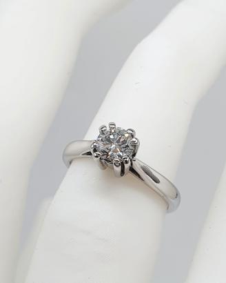 COD.21.26 ANELLO SOLITARIO ORO BIANCO 18K 750