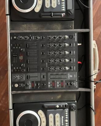 Console da DJ completa con custodia e cavalletto