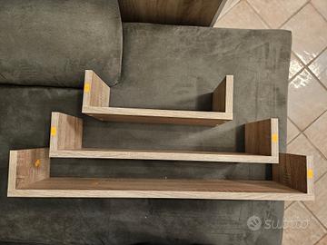 set di 3 mensole nuove