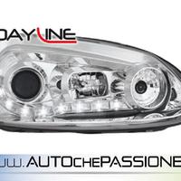 Coppia fanali anteriori DAYLINE cromo per VW GOLF 