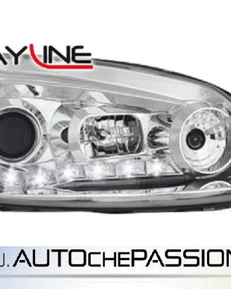 Coppia fanali anteriori DAYLINE cromo per VW GOLF 