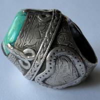 Anello argento/turchese artigianato NEPALESE
