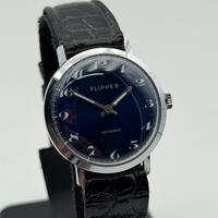 flipper watch vintage nos swiss made blue 31mm