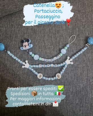 Catenelle portaciuccio personalizzabili