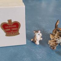Famiglia gatti porcellana bone China