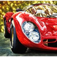 Ferrari 330 P4 Auto Epoca Vintage Stampa Poster