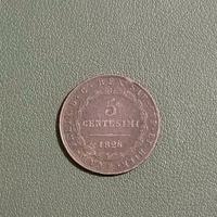moneta 5 centesimi 1826 - regno di Sardegna
