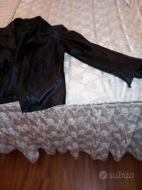 giacca pelle vera nera per donna taglia 48