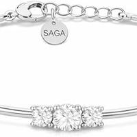 Bracciale Donna in Acciaio con Tre Cristalli