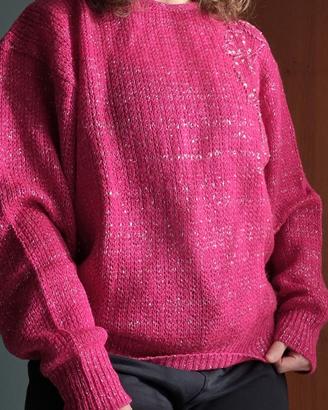 maglioncino fucsia anni '90 , L , kid mohair 