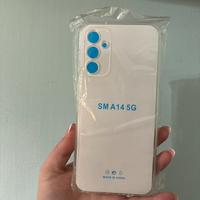Cover samsung A14 + pellicola trasparente in vetro