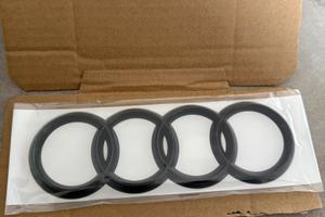 Logo Audi Adesivo Nero Lucido