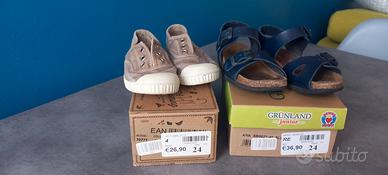 2 paia scarpe estive bambino n.24