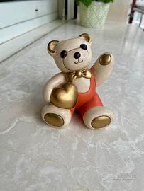 Orsetto thun maglia arancione e cuore ore vintage