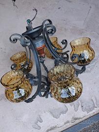 Grande lampadario cinque luci