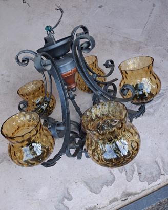Grande lampadario cinque luci