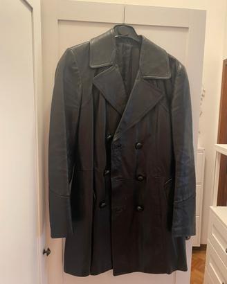 Trench uomo in vera pelle/Vintage