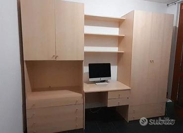 Cameretta completa scrivania armadio
