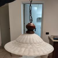Lampadario sospensione classico vetro e27